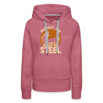 Joueur de flipper - Sweat à capuche Premium bio Femme - mauve - Devant - Isabella (175cm)