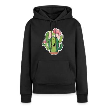 Kaktus Baby Kaktus Kakteen Kaktus Pflanze - Frauen Premium Bio Hoodie - Schwarz - Vorne - Julia (174cm)