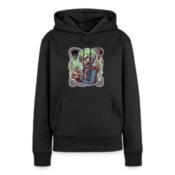 Zombie Zombie Halloween Zombie Kostüm Untote - Frauen Premium Bio Hoodie - Schwarz - Vorne - Julia (174cm)