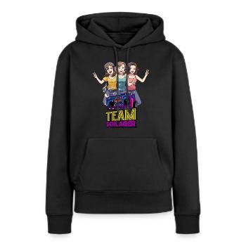 Équipe Schlager - Sweat à capuche Premium bio Femme - noir - Devant - Julia (174cm)