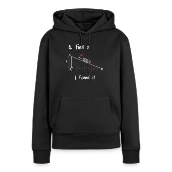Trouver X Je l’ai trouvé Mathematik - Sweat à capuche Premium bio Femme - noir - Devant - Julia (174cm)