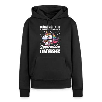Diätassistentin Nicht Alle Superhelden Umhang - Frauen Premium Bio Hoodie - Schwarz - Vorne - Julia (174cm)