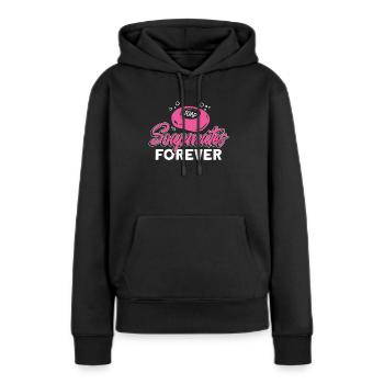 savon fabrication savon savonnière savonnerie savon chaudière - Sweat à capuche Premium bio Femme - noir - Devant - Julia (174cm)