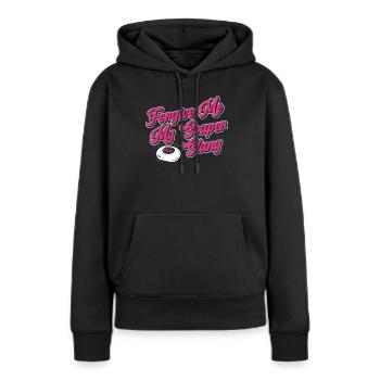 savon fabrication savon savonnière savonnerie savon chaudière - Sweat à capuche Premium bio Femme - noir - Devant - Julia (174cm)