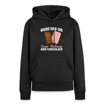 savon fabrication savon savonnière savonnerie savon chaudière - Sweat à capuche Premium bio Femme - noir - Devant - Julia (174cm)