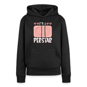 savon fabrication savon savonnière savonnerie savon chaudière - Sweat à capuche Premium bio Femme - noir - Devant - Julia (174cm)