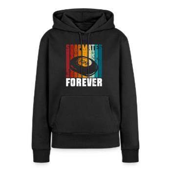 savon fabrication savon savonnière savonnerie savon chaudière - Sweat à capuche Premium bio Femme - noir - Devant - Julia (174cm)