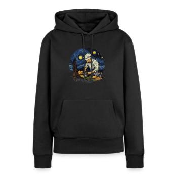Masterpiece Cuisine Die Sternenküche Des - Frauen Premium Bio Hoodie - Schwarz - Vorne - Julia (174cm)
