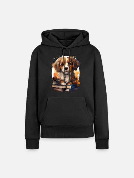 Beagle - Sweat à capuche Premium bio Femme - noir