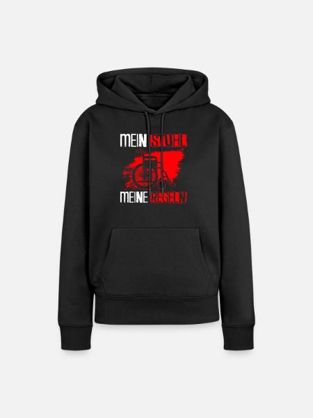 Rollstuhlfahrer Rollstuhl Lustiger Spruch - Frauen Premium Bio Hoodie - Schwarz