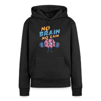 Nerd Nerds Nerd Dictons Nerd Cadeaux - Sweat à capuche Premium bio Femme - noir - Devant - Julia (174cm)