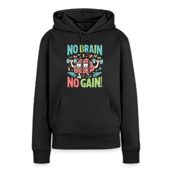 Nerd Nerds Nerd Dictons Nerd Cadeaux - Sweat à capuche Premium bio Femme - noir - Devant - Julia (174cm)