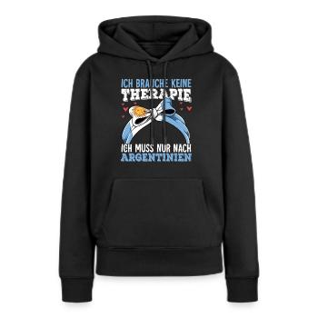 Argentinien - Frauen Premium Bio Hoodie - Schwarz - Vorne - Julia (174cm)