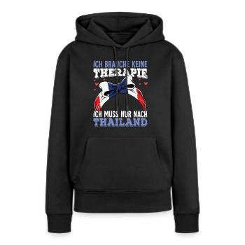 Thailand - Frauen Premium Bio Hoodie - Schwarz - Vorne - Julia (174cm)