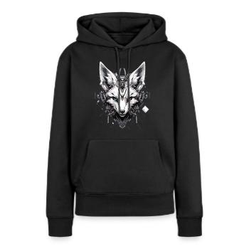 Mecha Tier Tiger Wolf Fuchs Dino Bär Cyborg - Frauen Premium Bio Hoodie - Schwarz - Vorne - Julia (174cm)