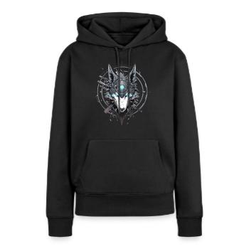 Mecha Tier Tiger Wolf Fuchs Dino Bär Cyborg - Frauen Premium Bio Hoodie - Schwarz - Vorne - Julia (174cm)