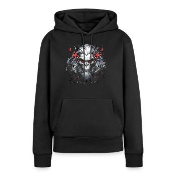 Mecha Tier Tiger Wolf Fuchs Dino Cyborg Gorilla - Frauen Premium Bio Hoodie - Schwarz - Vorne - Julia (174cm)