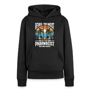 Apotheker Geschenk Apotheke - Frauen Premium Bio Hoodie - Schwarz - Vorne - Julia (174cm)