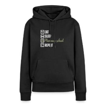 Apotheker Geschenk Apotheke - Frauen Premium Bio Hoodie - Schwarz - Vorne - Julia (174cm)