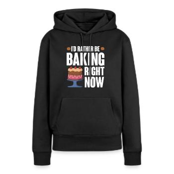 Chef Pâtissier Pâtisserie Boulanger Pâtisserie Pâtisserie - Sweat à capuche Premium bio Femme - noir - Devant - Julia (174cm)