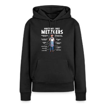 Anatomie eines Metzgers - Frauen Premium Bio Hoodie - Schwarz - Vorne - Julia (174cm)