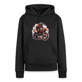 Motocross Motocross Moto Motocross Enfants - Sweat à capuche Premium bio Femme - noir - Devant - Julia (174cm)