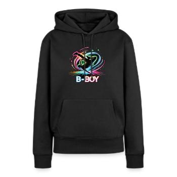 Breakdance Breakdancer Breakdance Kinder - Frauen Premium Bio Hoodie - Schwarz - Vorne - Julia (174cm)