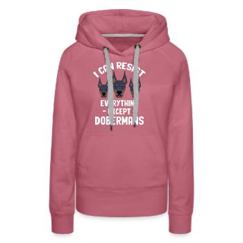 Je peux résister à tout, sauf - Sweat à capuche Premium bio Femme - mauve - Devant - Isabella (175cm)