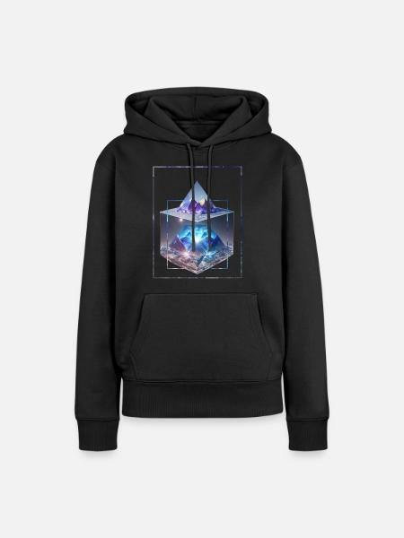 Amethyst Visions - Frauen Premium Bio Hoodie - Schwarz