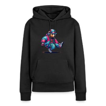 Bär Bären Bärenkopf Bär Braunbär Bären - Frauen Premium Bio Hoodie - Schwarz - Vorne - Julia (174cm)