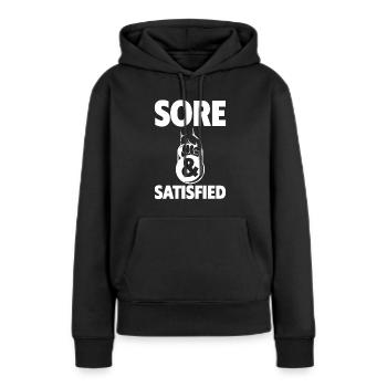 Douleur Et Satisfait 4 - Sweat à capuche Premium bio Femme - noir - Devant - Julia (174cm)