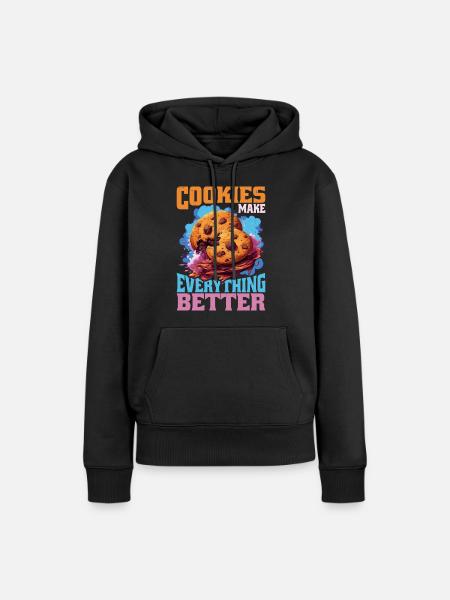 Cookies maken alles beter 9 - Vrouwen Premium Bio hoodie - zwart