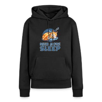 Schlafende Katze Nachtwäsche - Entspannendes - Frauen Premium Bio Hoodie - Schwarz - Vorne - Julia (174cm)