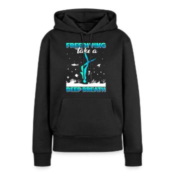 Plongée, Apnée Plongée, Apnée No Limit Apnée Apnée - Sweat à capuche Premium bio Femme - noir - Devant - Julia (174cm)