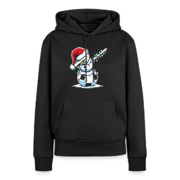 Schneemann Dabbing Schneemann Dab Schneemänner - Frauen Premium Bio Hoodie - Schwarz - Vorne - Julia (174cm)