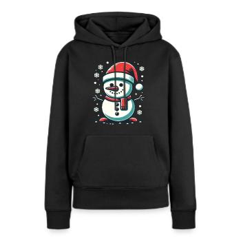 Schneemann Dabbing Schneemann Dab Schneemänner - Frauen Premium Bio Hoodie - Schwarz - Vorne - Julia (174cm)
