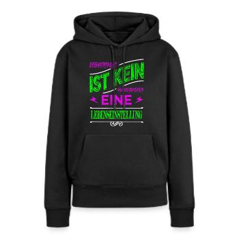 geburtstagsgeschenkidee bday veganer gesundheit - Frauen Premium Bio Hoodie - Schwarz - Vorne - Julia (174cm)