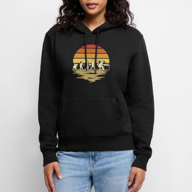 Informaticien Programmeur Evolution Nerd Sweat à capuche Premium bio Femme