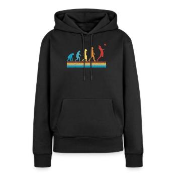 Volleyball Evolution Volleyballspieler - Frauen Premium Bio Hoodie - Schwarz - Vorne - Julia (174cm)