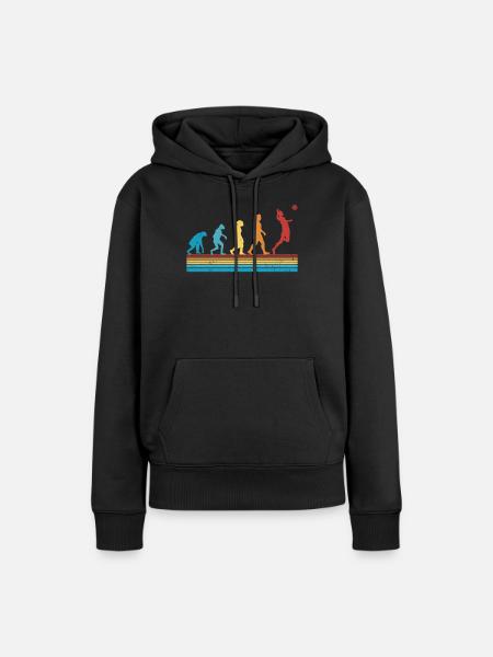 Volleyball Evolution Volleyballspieler - Frauen Premium Bio Hoodie - Schwarz