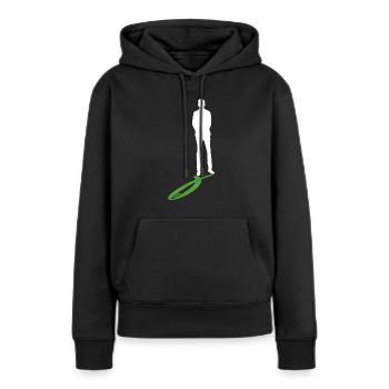 Don d’organes Greffe d’organes Don d’organes - Sweat à capuche Premium bio Femme - noir - Devant - Julia (174cm)