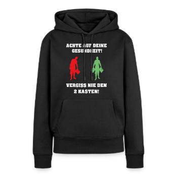 Bier Gesundheit lustig Trinkspruch - Frauen Premium Bio Hoodie - Schwarz - Vorne - Julia (174cm)