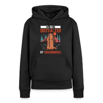 Marmotte marmotte marmotte - Sweat à capuche Premium bio Femme - noir - Devant - Julia (174cm)