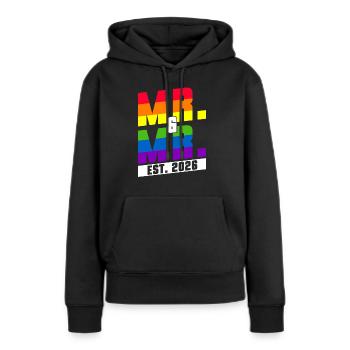 Gay Pride Hochzeit 2026 Homo-Ehe - Frauen Premium Bio Hoodie - Schwarz - Vorne - Julia (174cm)