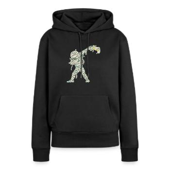 Halloween Dabbing Mummy Gamer - Frauen Premium Bio Hoodie - Schwarz - Vorne - Julia (174cm)