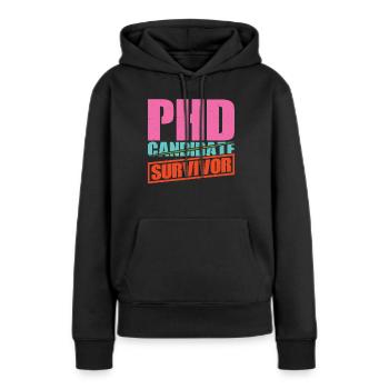 Candidat au doctorat Survivant 13 - Sweat à capuche Premium bio Femme - noir - Devant - Julia (174cm)