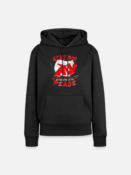 Aikidoka Aikido - Frauen Premium Bio Hoodie - Schwarz