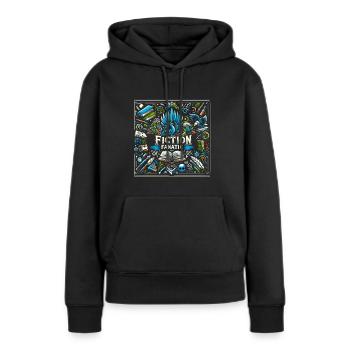 Fanatique de fiction 5 - Sweat à capuche Premium bio Femme - noir - Devant - Julia (174cm)