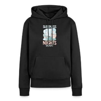 Schlaflose Nächte für den zukünftigen Vater - Frauen Premium Bio Hoodie - Schwarz - Vorne - Julia (174cm)