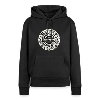 Je suis la garantie 45 - Sweat à capuche Premium bio Femme - noir - Devant - Julia (174cm)